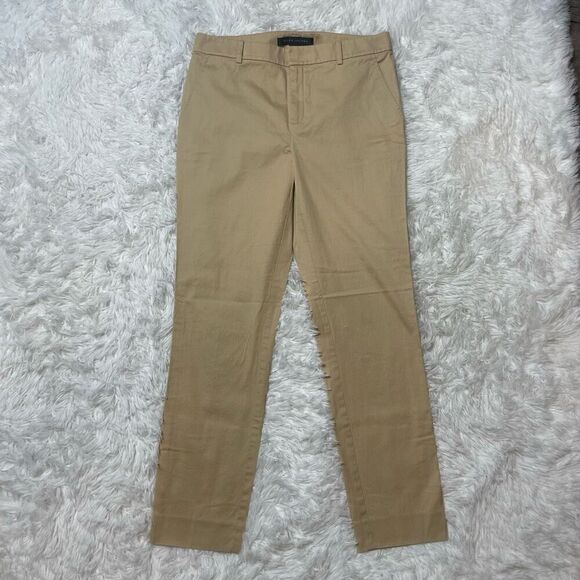 Ralph Lauren Black Label Pants Cotton Stretch Womens Size 4 Khaki Chino Work Sla - Picture 1 of 13